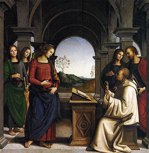 Pietro Perugino The Vision of St Bernard France oil painting art